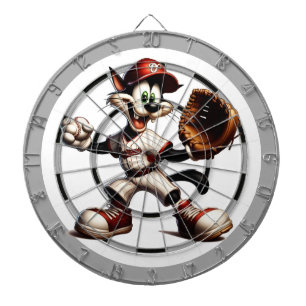 A Crazy Cat Baseball Pitcher Regulation  Dartboard