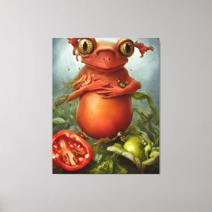 A Creature in the Salad Canvas Print