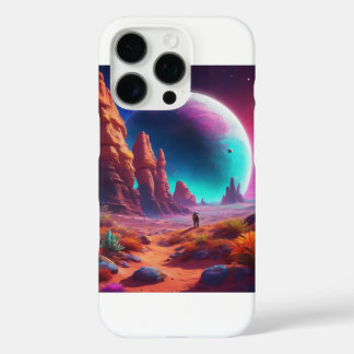 A creepy planet and astronut iPhone 16 pro case