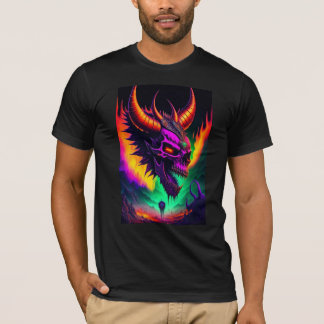 A crezy terrifying evil demon skull T-Shirt