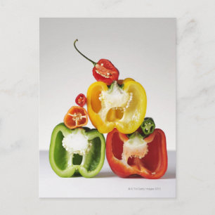 A cross-section of peppers postcard
