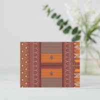 a cross stitch pattern in orange and brown