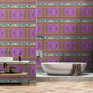 a cross stitch pattern with a purple and yellow b wallpaper