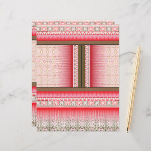 a cross stitch pattern with a red background
