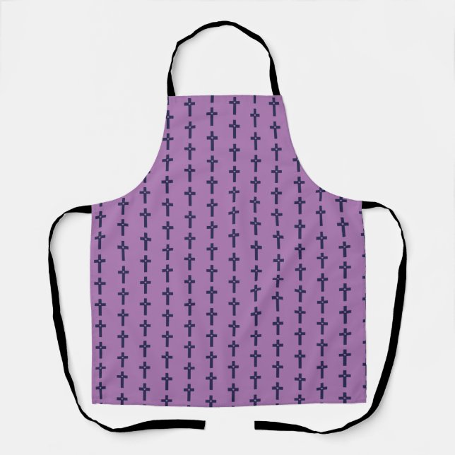 A cross with heart  apron (Front)