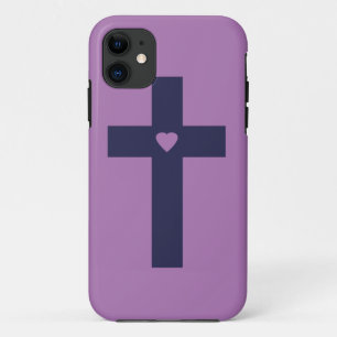 A cross with heart  Case-Mate iPhone case