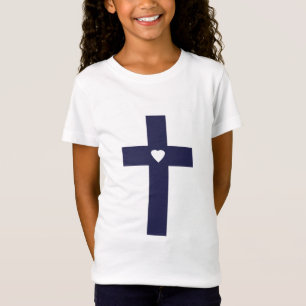 A cross with heart  T-Shirt