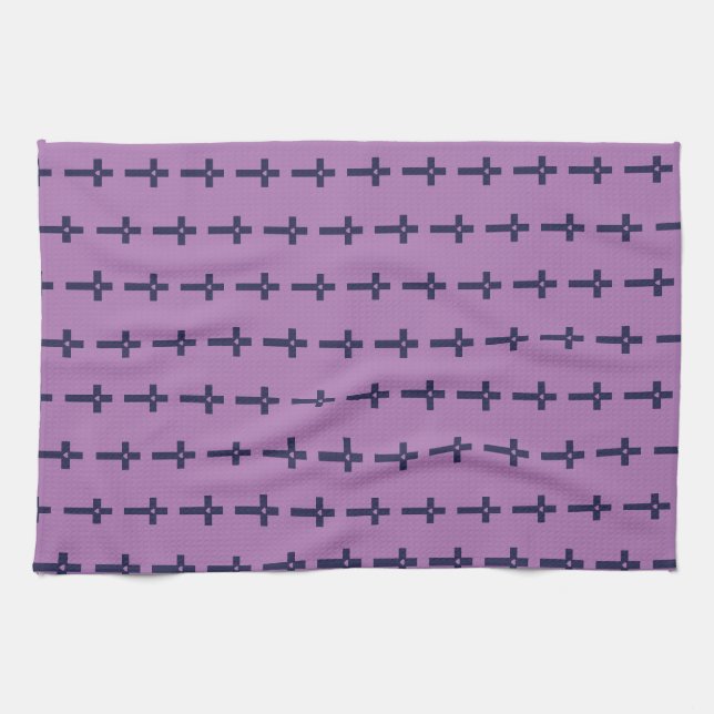 A cross with heart  tea towel (Horizontal)