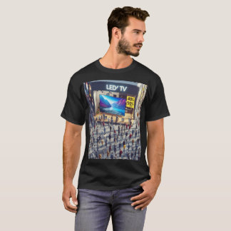 a crowd of people are gathered around a tv screen T-Shirt