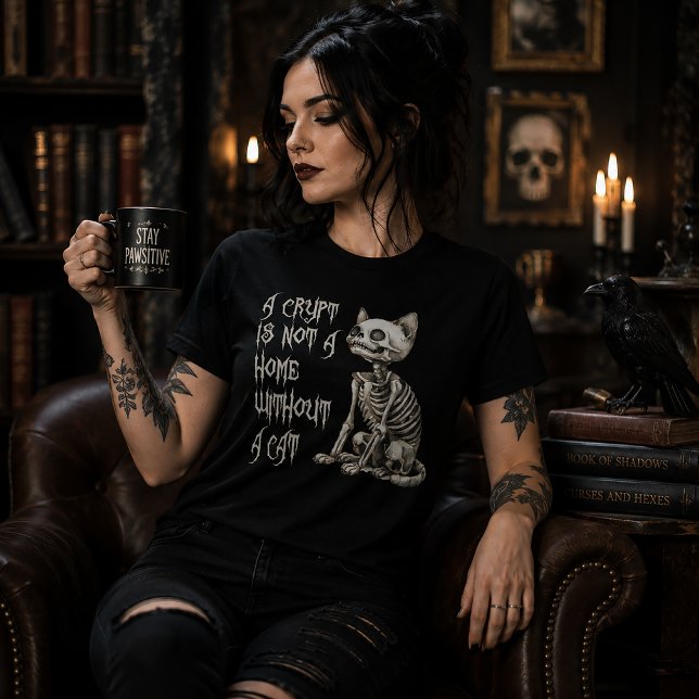 A Crypt is Not a Home Without a Cat Tri-Blend Shirt (Creator Uploaded)