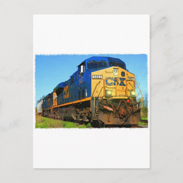 A CSX Train Postcard (Front)