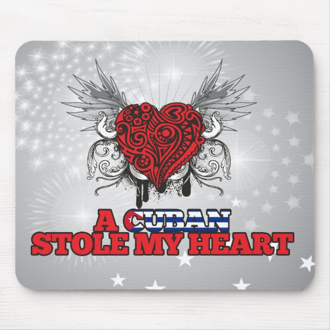 A Cuban Stole my Heart Mouse Pad (Front)