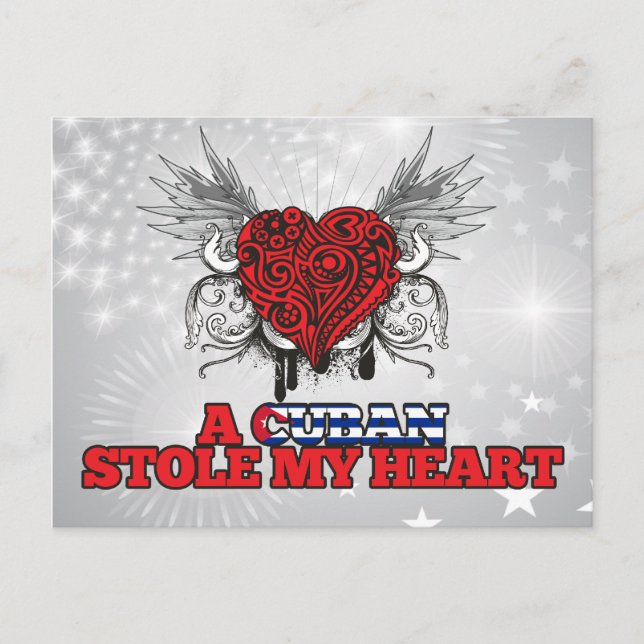 A Cuban Stole my Heart Postcard (Front)