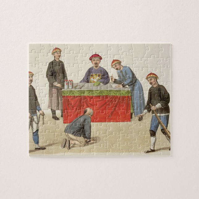 A Culprit before a Magistrate, plate 1 from 'The P Jigsaw Puzzle (Horizontal)