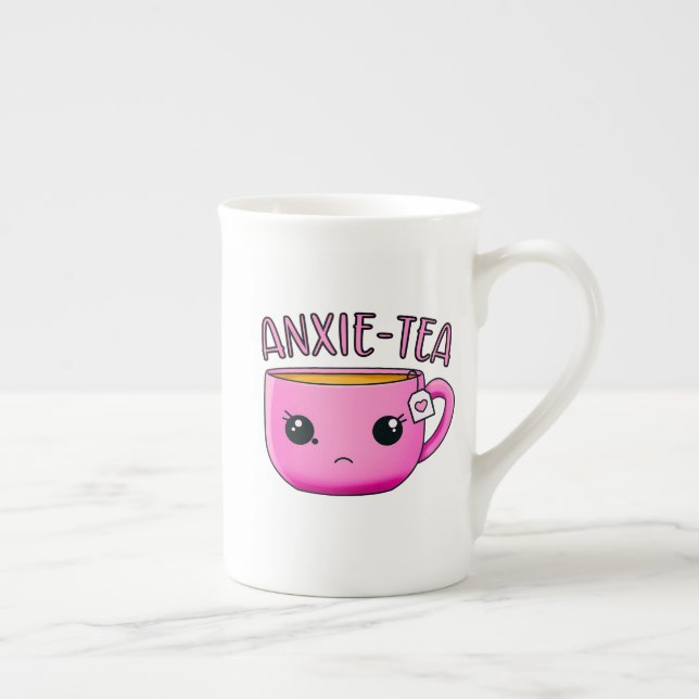 A cup of Anxie-Tea Anxiety Tea Pun (Right)