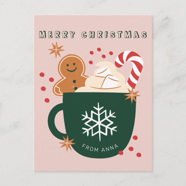 A cup of christmas  postcard (Front)