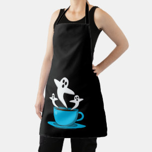 A Cup of Ghost Smoking Coffee Apron