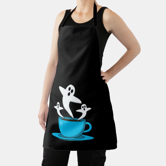 A Cup of Ghost Smoking Coffee Apron (Insitu)