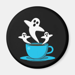 A Cup of Ghost Smoking Coffee Magnet
