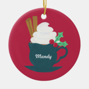 A Cup of Let It Snow Ceramic Tree Decoration