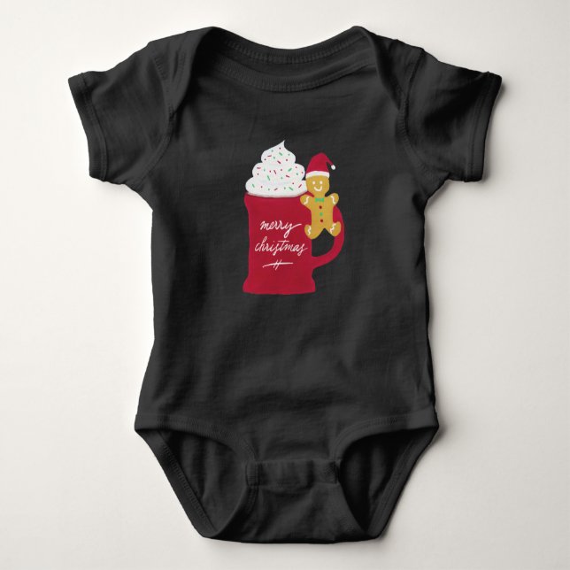 A Cup of Merry Christmas Baby Bodysuit (Front)