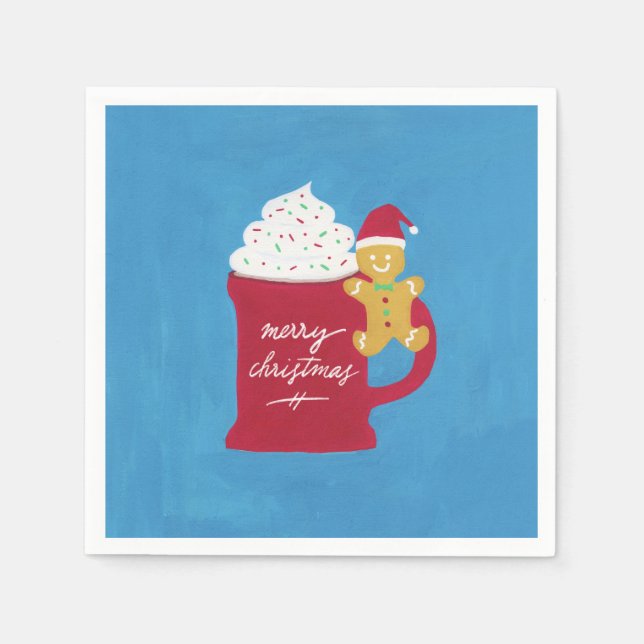 A Cup of Merry Christmas Napkin (Front)