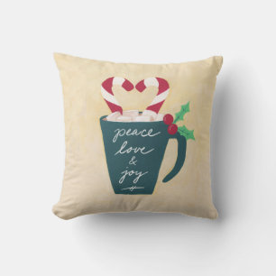 A Cup of Peace, Love and Joy Cushion