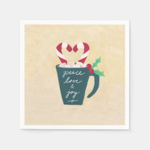 A Cup of Peace, Love and Joy Napkin