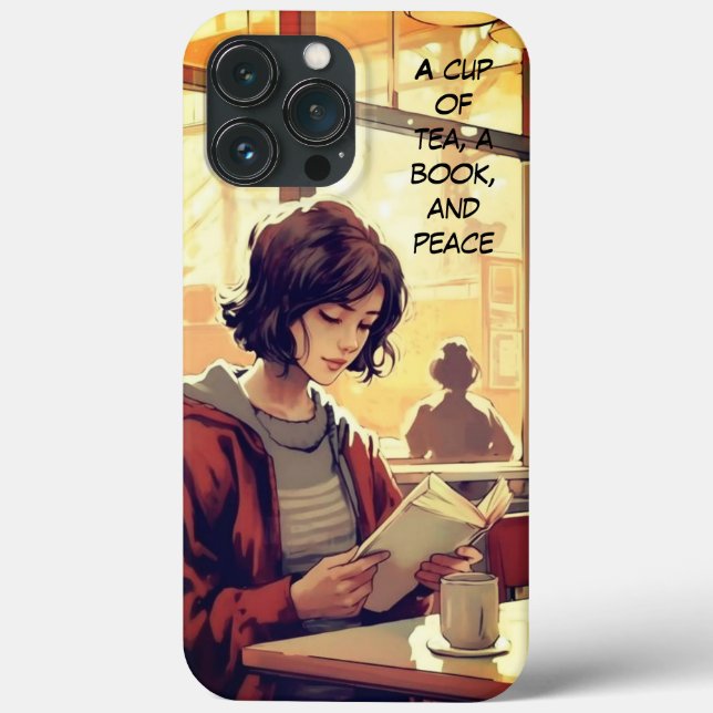 A cup of tea, a book, and peace Case-Mate iPhone case (Back)
