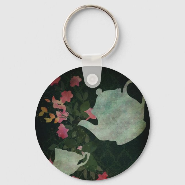 A cup of tea Keychan Key Ring (Front)