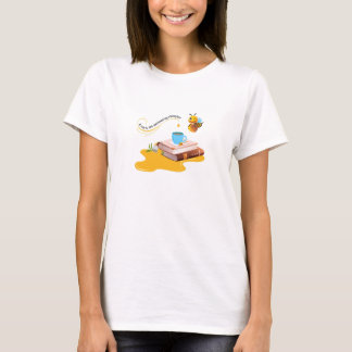 A Cup of Tea Sweetened by a Honey Bee Cute Fun T-Shirt