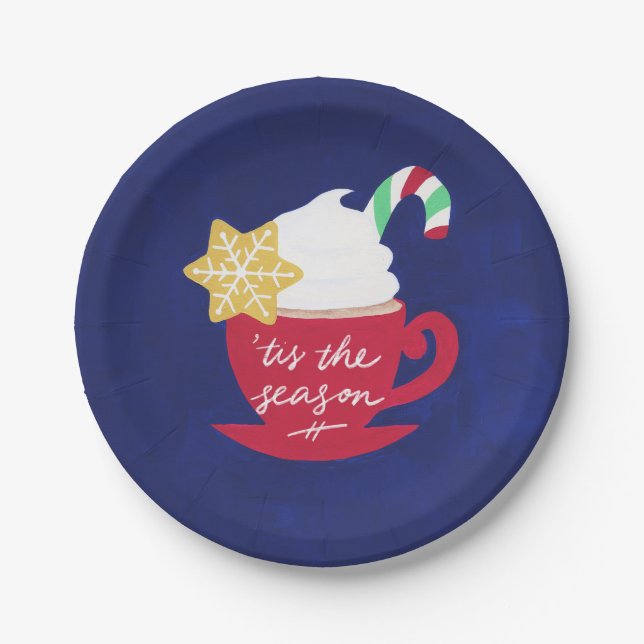 A Cup of 'Tis The Season Paper Plate (Front)