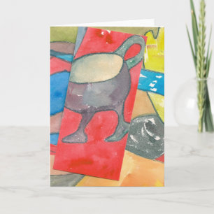 A cup takes a walk card