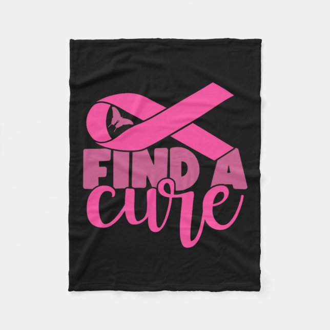 A Cure Breast Cancer Awareness  Fleece Blanket (Front)