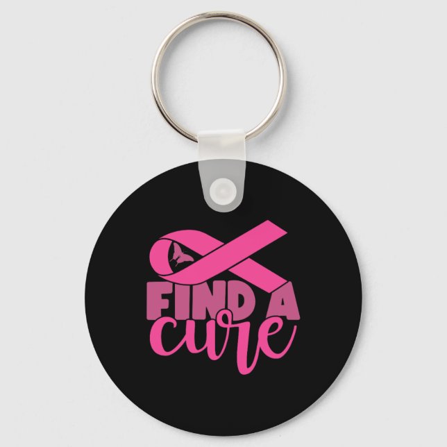 A Cure Breast Cancer Awareness  Key Ring (Front)