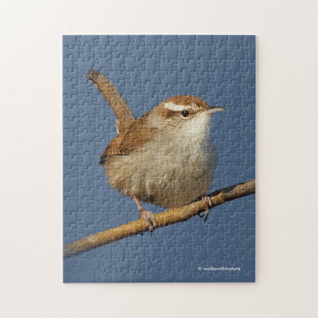 A Curious Bewick's Wren in the Tree Jigsaw Puzzle (Vertical)