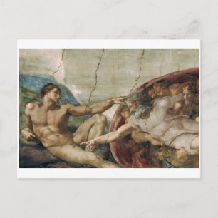 A curious god. Postcard