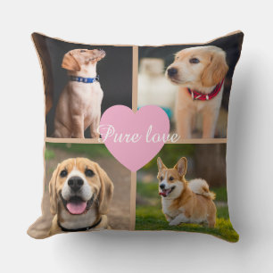 A custom pet pillow template for photos and text