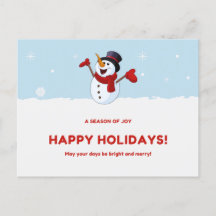 A Customisable Happy Holidays Postcard!