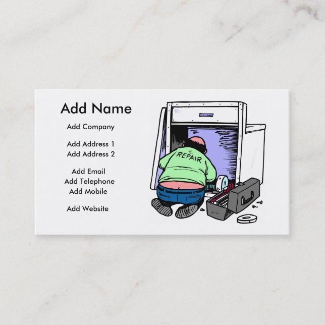 A Customisable Repairman Business/Profile Card (Front)