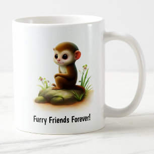 A Cute 3D Painted Squirrel Monkey Coffee Mug