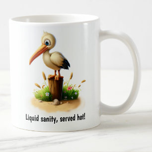 A Cute 3D Painted Stork Coffee Mug