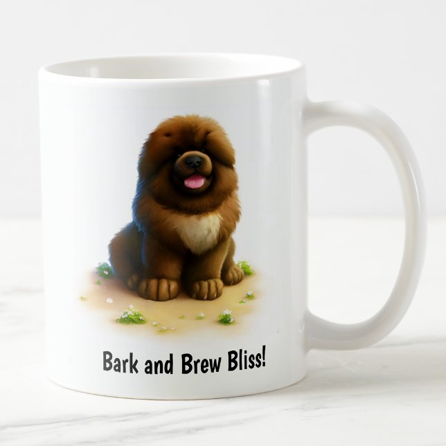 A Cute 3D Painted Tibetan Mastiff Coffee Mug (Creator Uploaded)