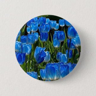 A cute and elegant blue flower brooch 6 cm round badge