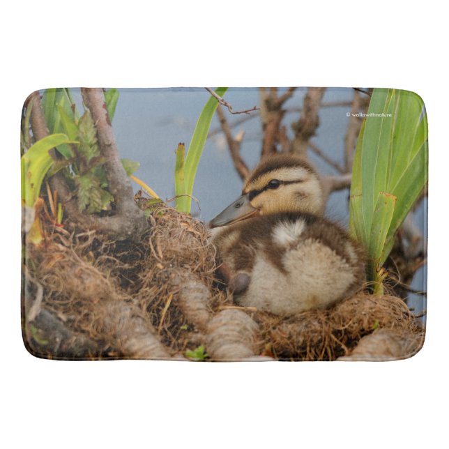A Cute and Precocious Mallard Duckling Bath Mat (Front)