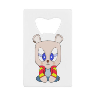 A cute and stylish bear with an ear piercing