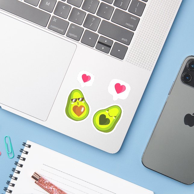  A CUTE AVOCADO STICKERS (Laptop w/ iPhone)