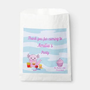 A cute Axolotl Birthday Party Favour Bag