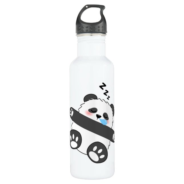 A Cute Baby Panda Sleeping Peacefully 710 Ml Water Bottle (Front)