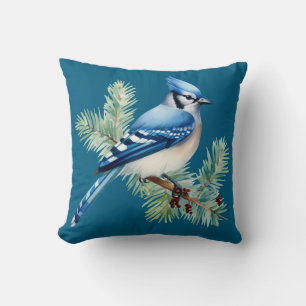 A Cute Blue Jay  Cushion